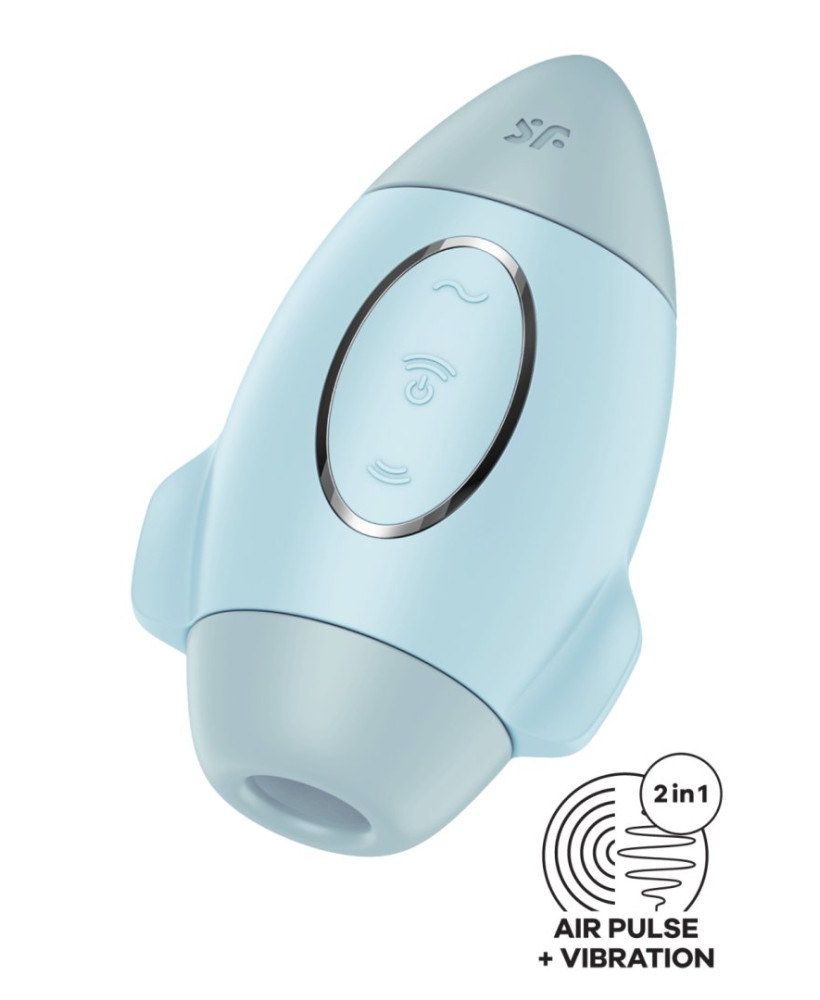 Stimulateur de clitoris violet vibration et air pulsé USB vert Mission control Satisfyer 